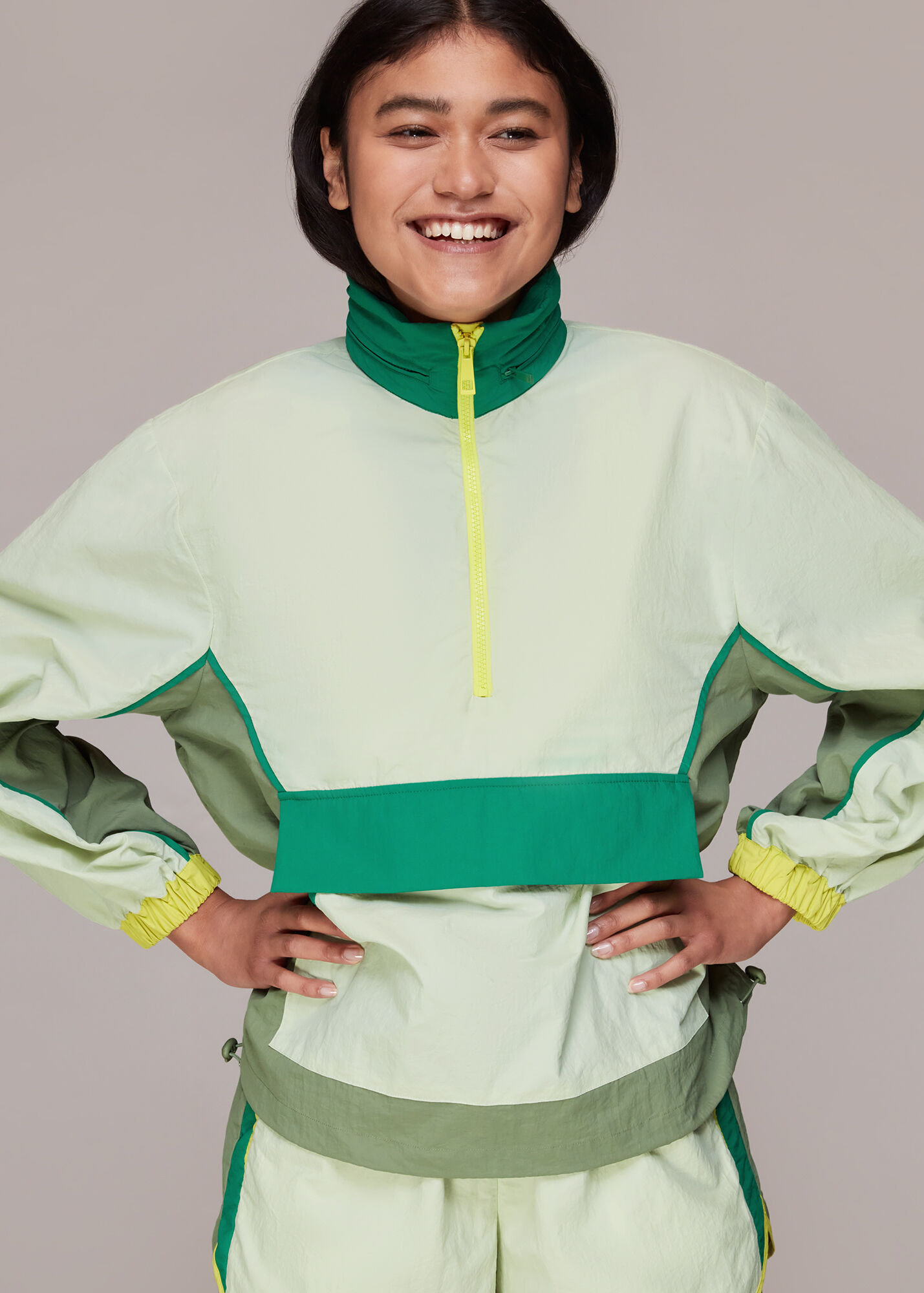 Colorblock Hooded Anorak main image 1
